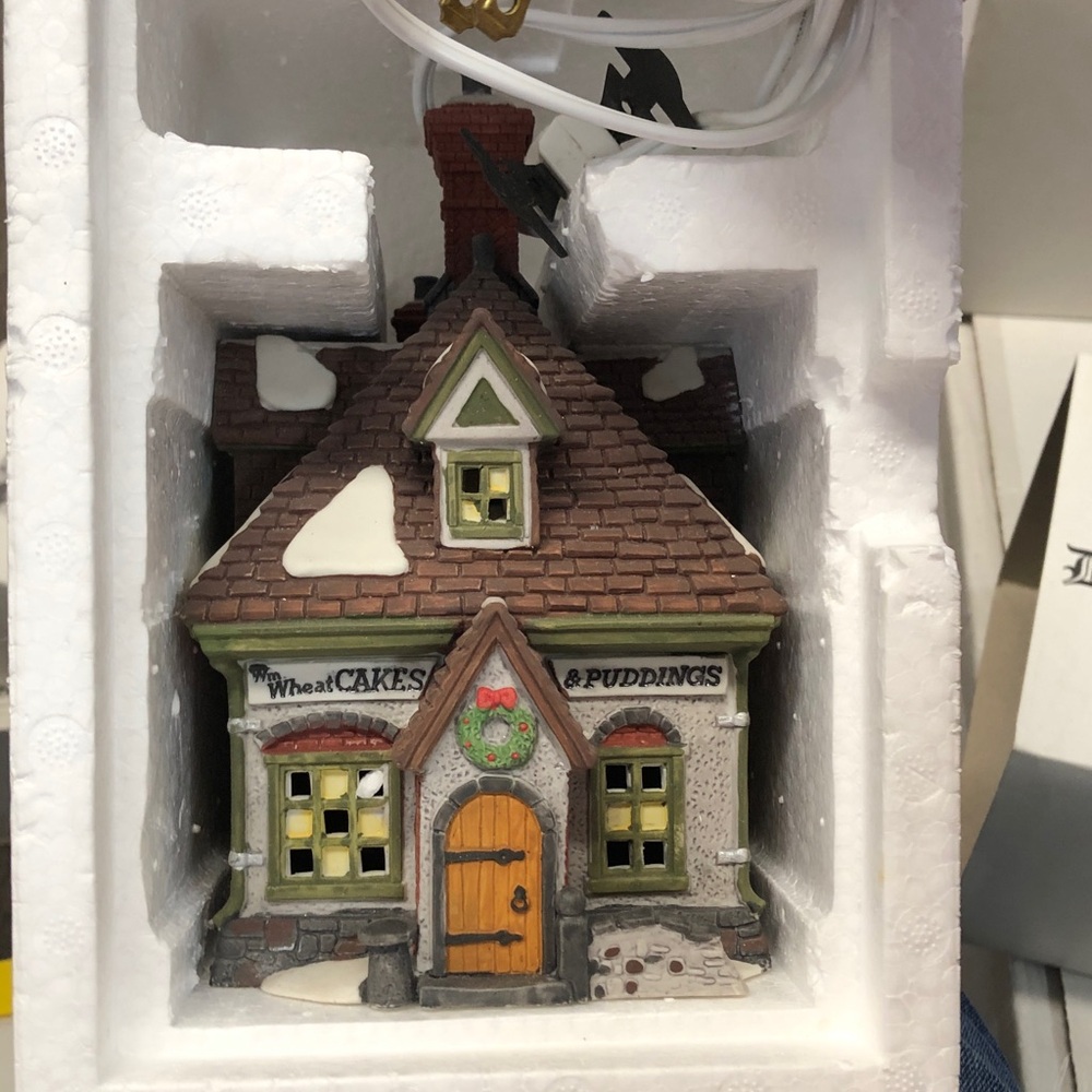 Heritage Dickens' Village Series Porcelain “WM. WHEAT CAKES & PUDDING” w box